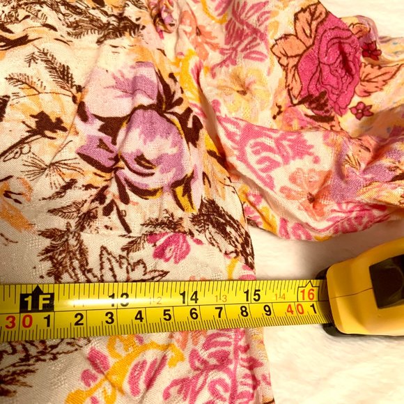 Free People Size XS Marais Printed Midi Asymmetrical Button Up Dress Size XS - Picture 13 of 14